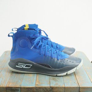 Under Armour 1298306-401 Mens Steph Curry 4 Basketball Shoes More Fun Blue 9.5